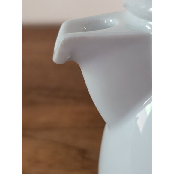 Bauscher Weiden Germany White Porcelain Art Deco Minimalist Tea Pot With Lid - Picture 7 of 9